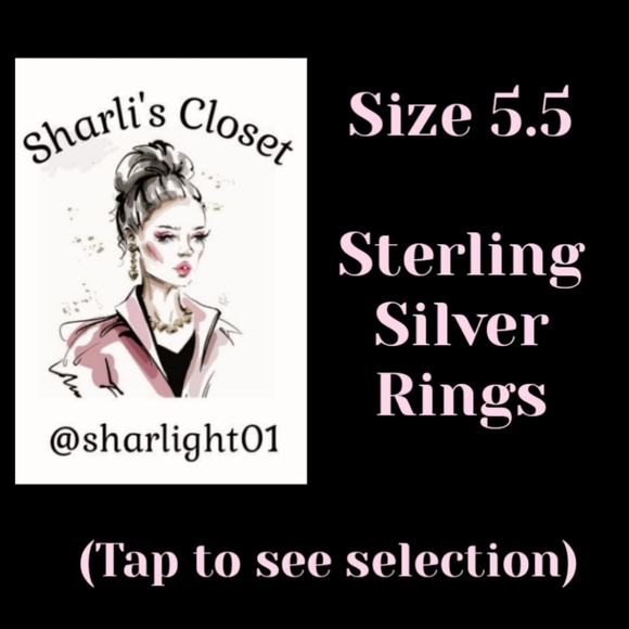 NEW Size 5.5 Genuine Sterling Silver Rings - Picture 2 of 10